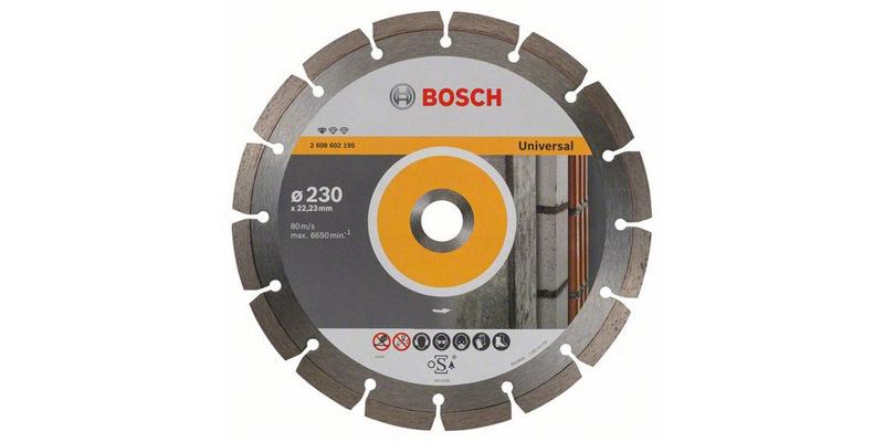 Диск алмазный Bosch  230*22*2,3 универсал сегмент (Universal)2608602195