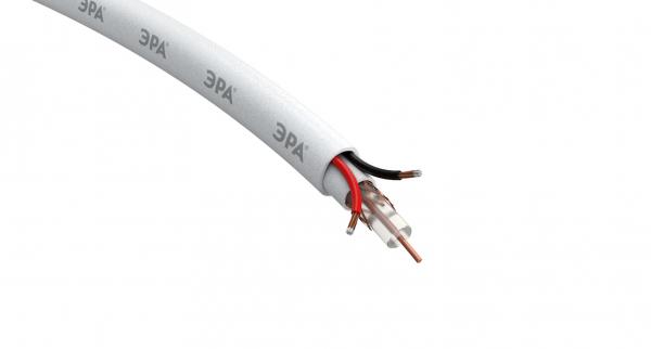 КВК-В-2+2x0,5 (Simple KL-0.5-PVC) кабель, бухта 200 метров, белый ЭРА