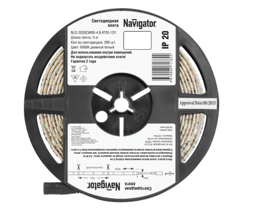 Лента светодиодная Navigator IP65  12V   7.2Вт/м  мультиколор  71 428 NLS-5050RGB30 СД (1упаковка- 5м)