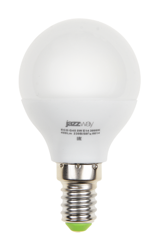 Светодиодная лампа  Jazzway  G45   5Вт  230В  4000K  E14