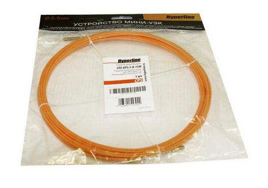 Устройство для протяжки кабеля мини УЗК в пластмассовой коробке, 10м (диаметр прутка с оболочкой 3,5 мм) Hyperline CPS-GP3.5-C-10M