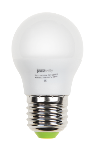 Светодиодная лампа  Jazzway  G45   5Вт  230В  3000K  E27